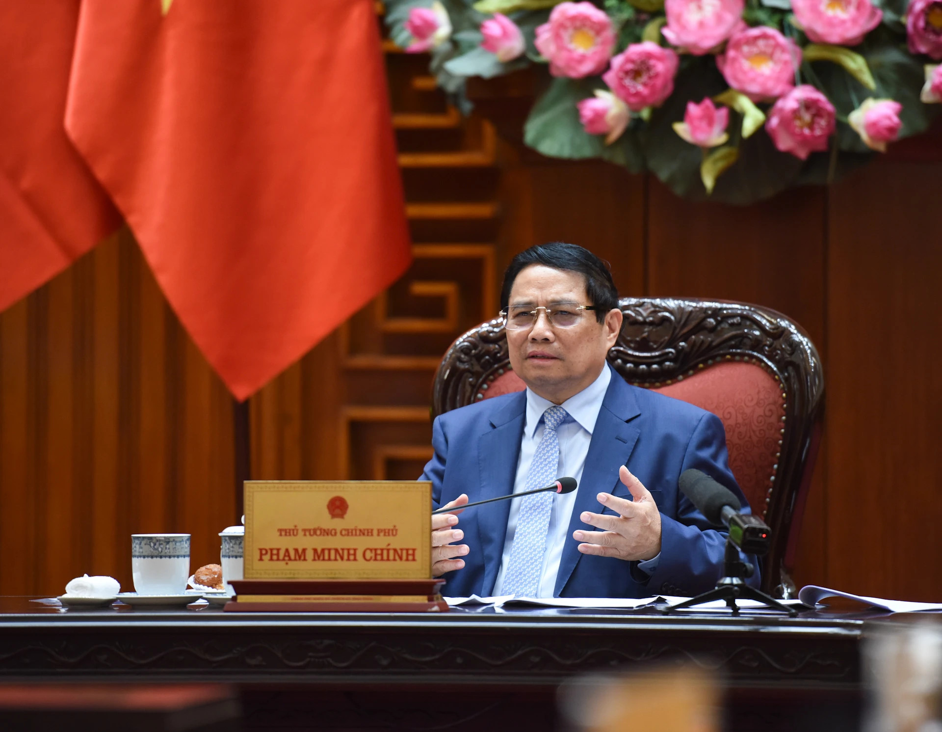 范明正总理主持会议 审议与美方贸易谈判的准备情况【组图】 ảnh 1 范明正总理主持会议 审议与美方贸易谈判的准备情况【组图】 ảnh 1