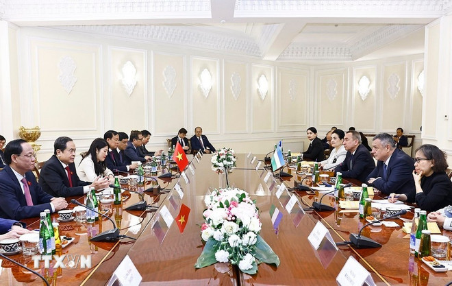 会谈场景。（图片来源：越通社）