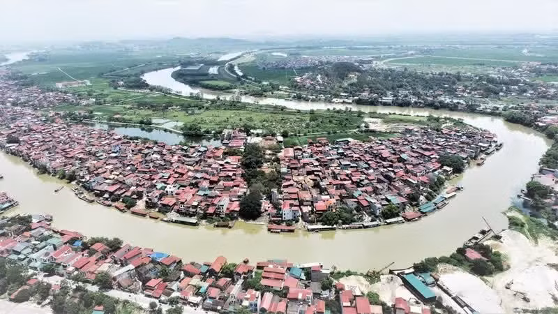 北宁省云河坊土河村全景。（图片来源：越通社）