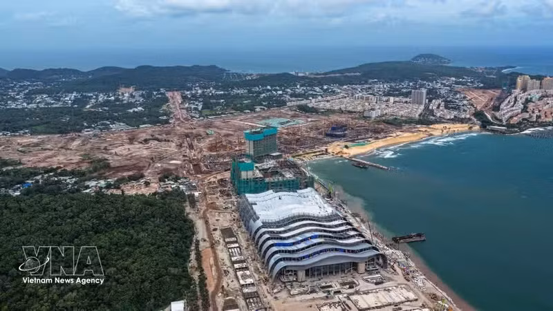 APEC会展中心正在施工中。（图片来源：越通社）