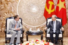 越共中央总书记苏林会见美国GE Vernova公司首席执行官斯特拉基奇。（图片来源：越通社）