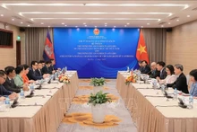 越柬外交部第九次政治磋商场景。（图片来源：越通社）