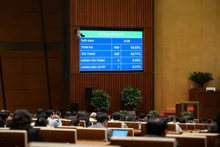 国会表决通过若干重要法律和决议。（图片来源：quochoi.vn）