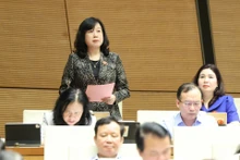 越南卫生部部长陶红兰发表讲话。（图片来源：daidoanket.vn）