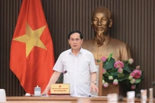 越南政府副总理兼外长裴青山主持会议。（图片来源：baochinhphu.vn）