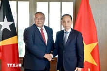越共中央书记处书记、外交部代理部长黎怀忠和东帝汶外交与合作部部长弗雷塔斯。（图片来源：越通社）