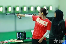 越南选手郑秋荣夺得金牌。（图片来源：qdnd.vn）