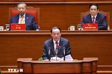 越南文化体育与旅游部部长阮文雄发表讲话。