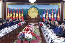 会谈场景。（图片来源：越通社）