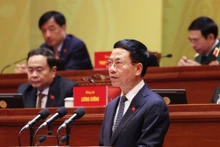 阮孟雄部长在大会上发表讲话。（图片来源：phunuvietnam.vn）