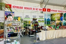 在摩洛哥一展会的越南展区。（图片来源：越通社）