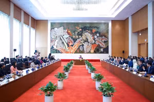 会见全景。（图片来源：quochoi.vn）