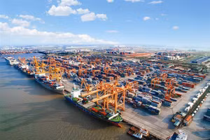 海防市新武港。（图片来源：政府网）