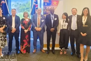 澳大利亚—越南国家工商会领导班子。（图片来源：越通社）