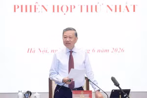 苏林总书记、国家主席在会上发表讲话。（图片来源：越通社）
