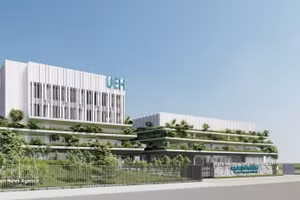 胡志明市经济大学庆和省分校效果图。（图片来源：越通社）