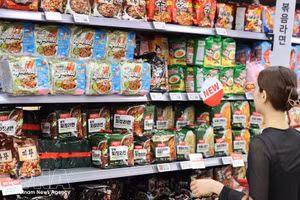 韩国超市。（图片来源：Yonhap/越通社）
