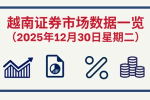 12月30日越南证券市场数据一览 【图表新闻】
