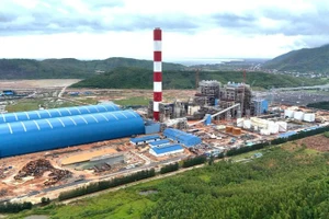 从空中俯瞰一号广泽热电厂。