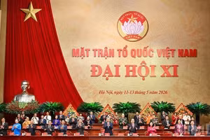 越南祖国阵线第十一次全国代表大会（2026-2031年任期）今天上午在河内国家会议中心隆重开幕。