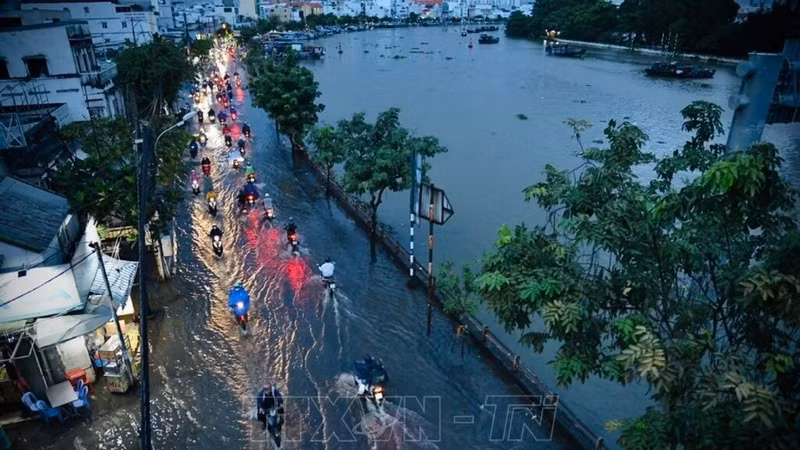 附图：胡志明市投资超1.2万亿越盾建设西北部防潮闸。（图片来源：越通社）