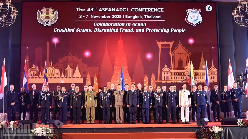 第43届东盟警察首长会议在泰国曼谷举行。（明胜 摄）