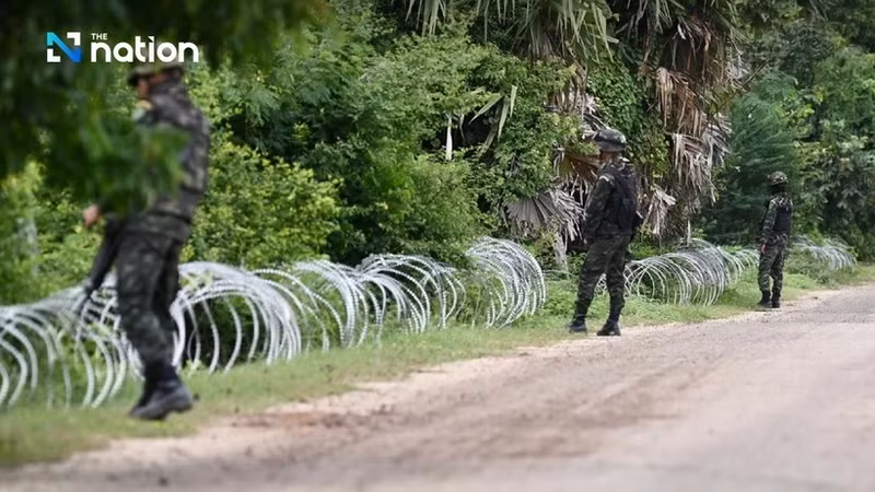 泰柬同意在尖竹汶-达叻边境地区修建边界围栏。（图片来源：nationthailand）