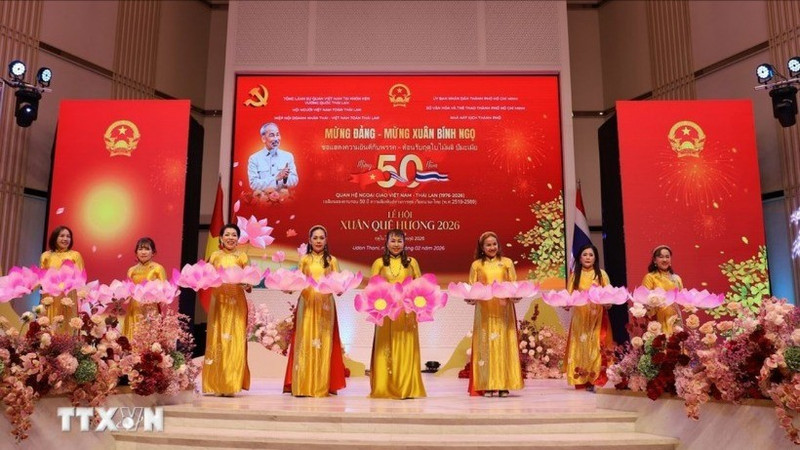 旅居泰国越南侨胞迎新年的艺术演出。（图片来源：越通社）