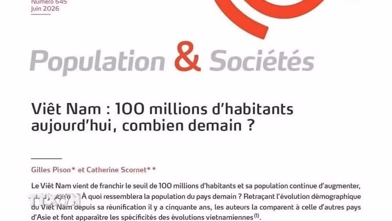 在2026年6月刊的《人口与社会》（Population & Sociétés）杂志上的报告。（屏幕截图）