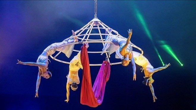 越南杂技在"金象"国际马戏节上斩获三项大奖。（图片来源：越通社）