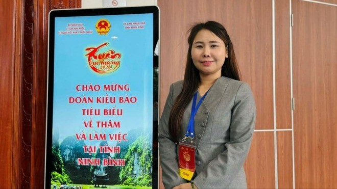 “竹藤”越南语学校校长、关西地区越南人协会主席、旅日越南人联合会副主席黎氏商女士。（图片来源：越通社）