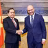 越南国会主席陈青敏和意大利众议院议长洛伦佐·丰塔纳。