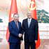 越共中央总书记、越南国家主席苏林和中中共中央政治局常委、中央书记处书记蔡奇。