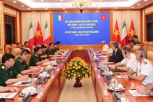 第五次越南—意大利国防政策对话在越南国防部总部举行。（图片来源：越通社）