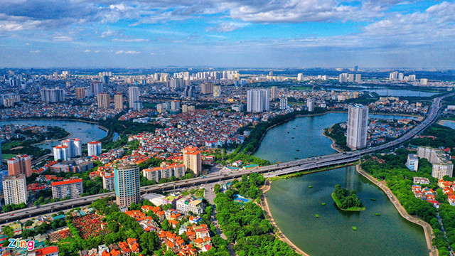 高空俯瞰河内的河流和湖泊（组图） ảnh 9