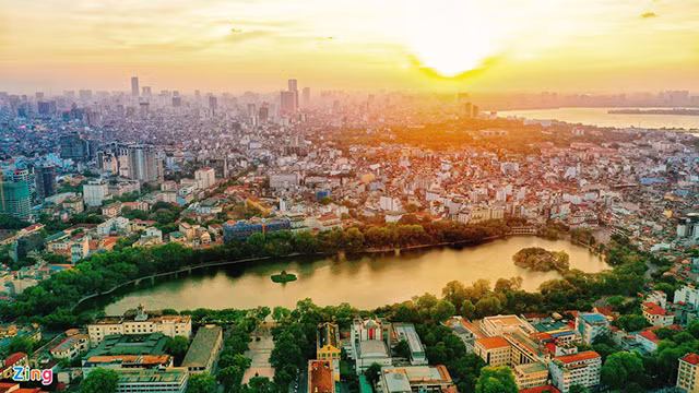 高空俯瞰河内的河流和湖泊（组图） ảnh 8