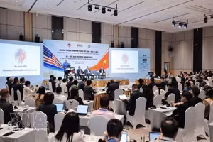 第九届越美商务峰会现场。（图片来源：越通社）