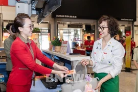 1月13日起，新山一国际机场的越捷航空所有国内航班值机柜台将迁至T1航站楼。（图片来源：越通社）