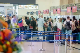 内排和新山一国际机场春运期间旅客吞吐量创新纪录。（图片来源：vtv.vn）