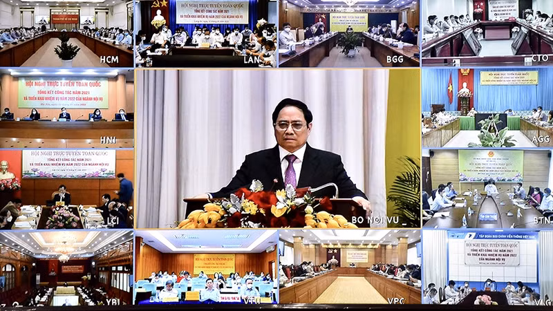 政府总理范明正发表讲话。（陈海 摄）