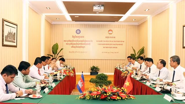 会谈场景。（图片来源：越通社）