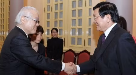 张晋创主席会见日本客人。（图片来源：VGP）