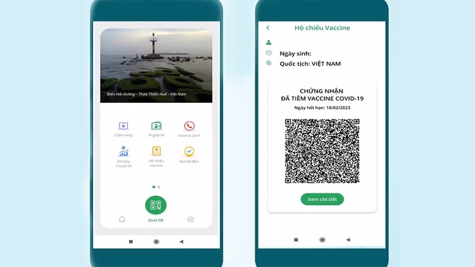 附图：4月15日起，越南开始向民众发放疫苗护照。