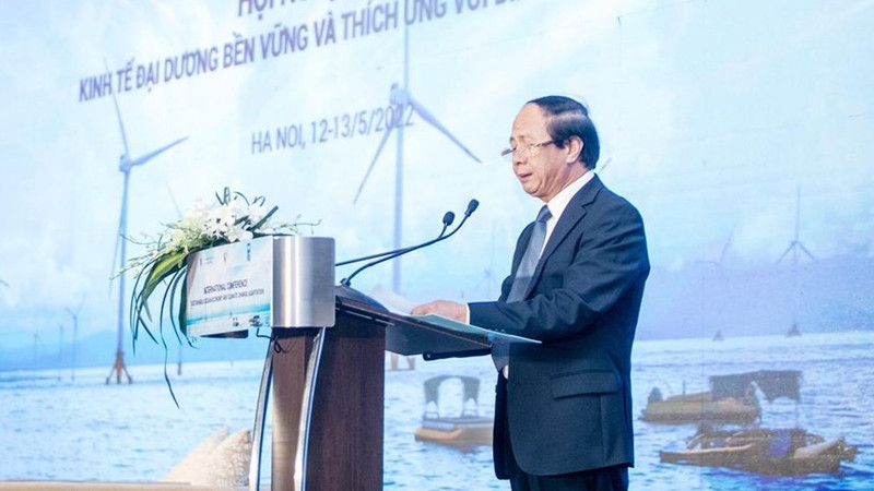 政府副总理黎文成在会议开幕式上致辞。（图片来源：越通社）