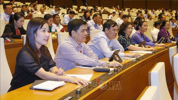 国会代表进行表决。（图片来源：越通社）