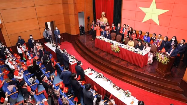 设在河内的分会场。（图片来源：越通社）