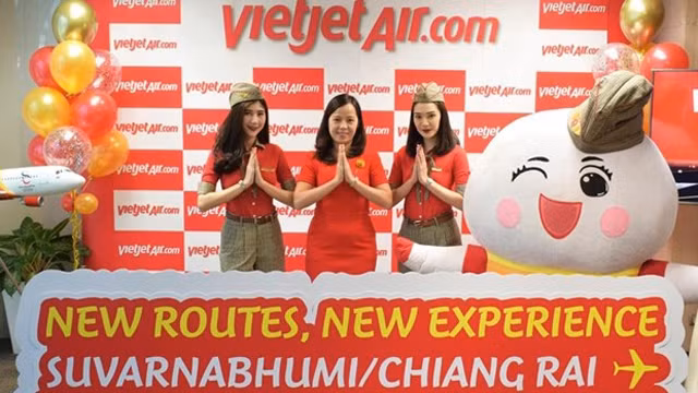 泰国越捷航空推出特价机票 庆祝从曼谷至清莱和乌隆府的新航线开通。