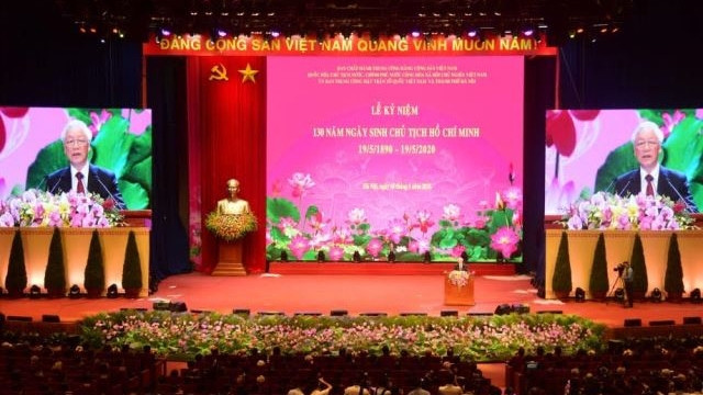 纪念典礼。（维灵 摄）