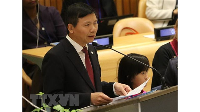 越南常驻联合国代表团团长邓廷贵大使。（图片来源：越通社）