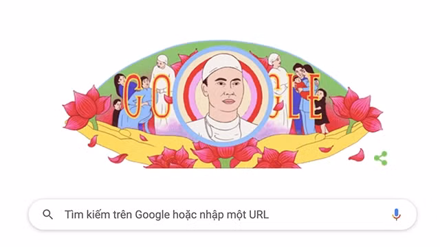谷歌涂鸦荣誉尊室松教授。（图片来源：谷歌截面图）